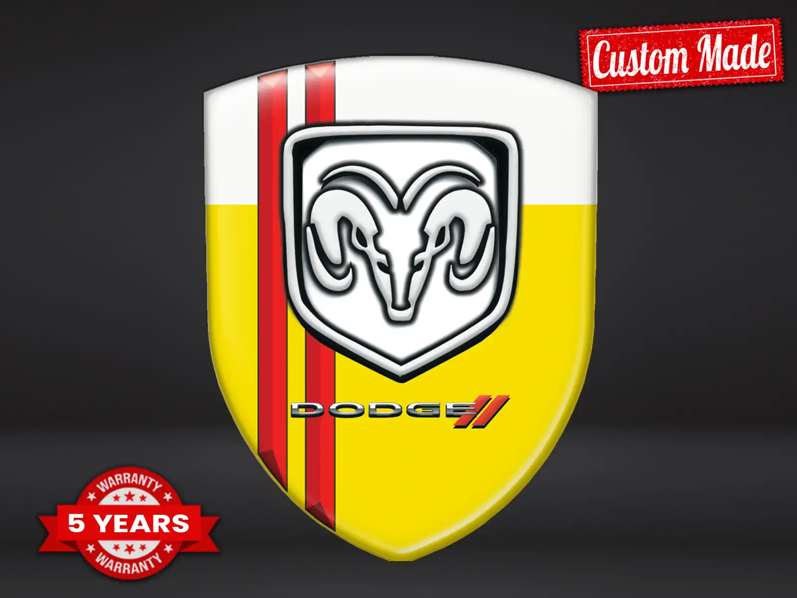 Dodge Adesivo Resina Edizione Racing Etichette Cupola Superiori